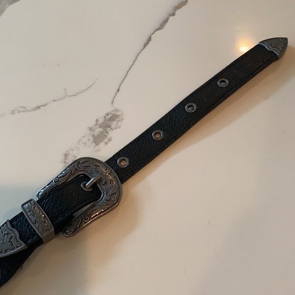 Leather Western belt GASGOOD ORIGINAL Double buckle - Picture 4 of 6